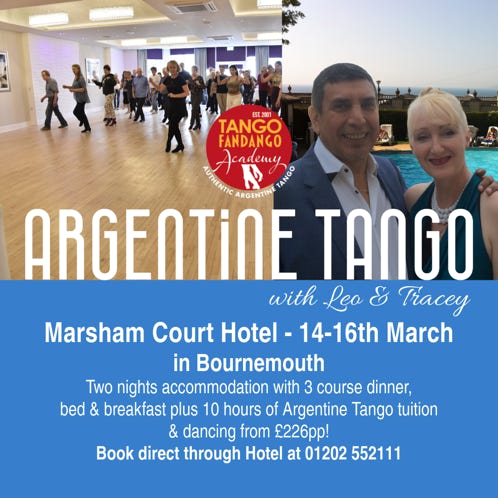 Tango weekend at the Marsham Court Hotel