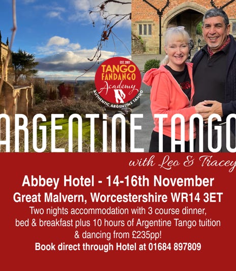 Argentine Tango at the Abbey Hotel, Great Malvern