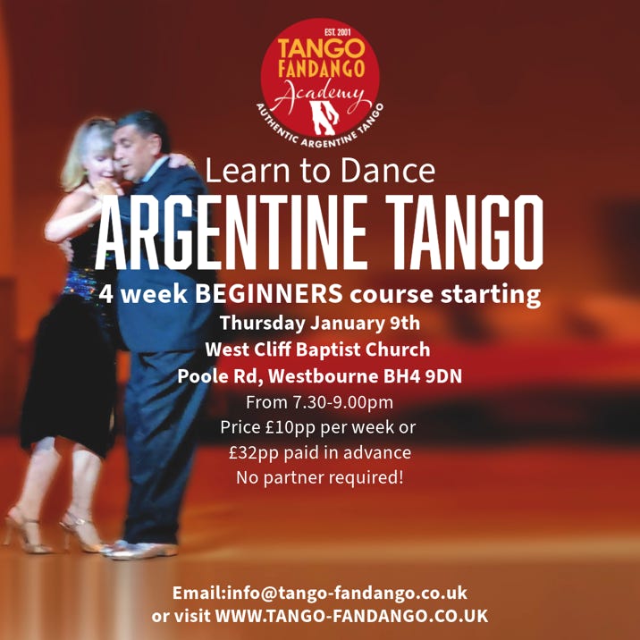 Argentine Tango at the Westcliff Baptist Church, Thursdays, Westbourne